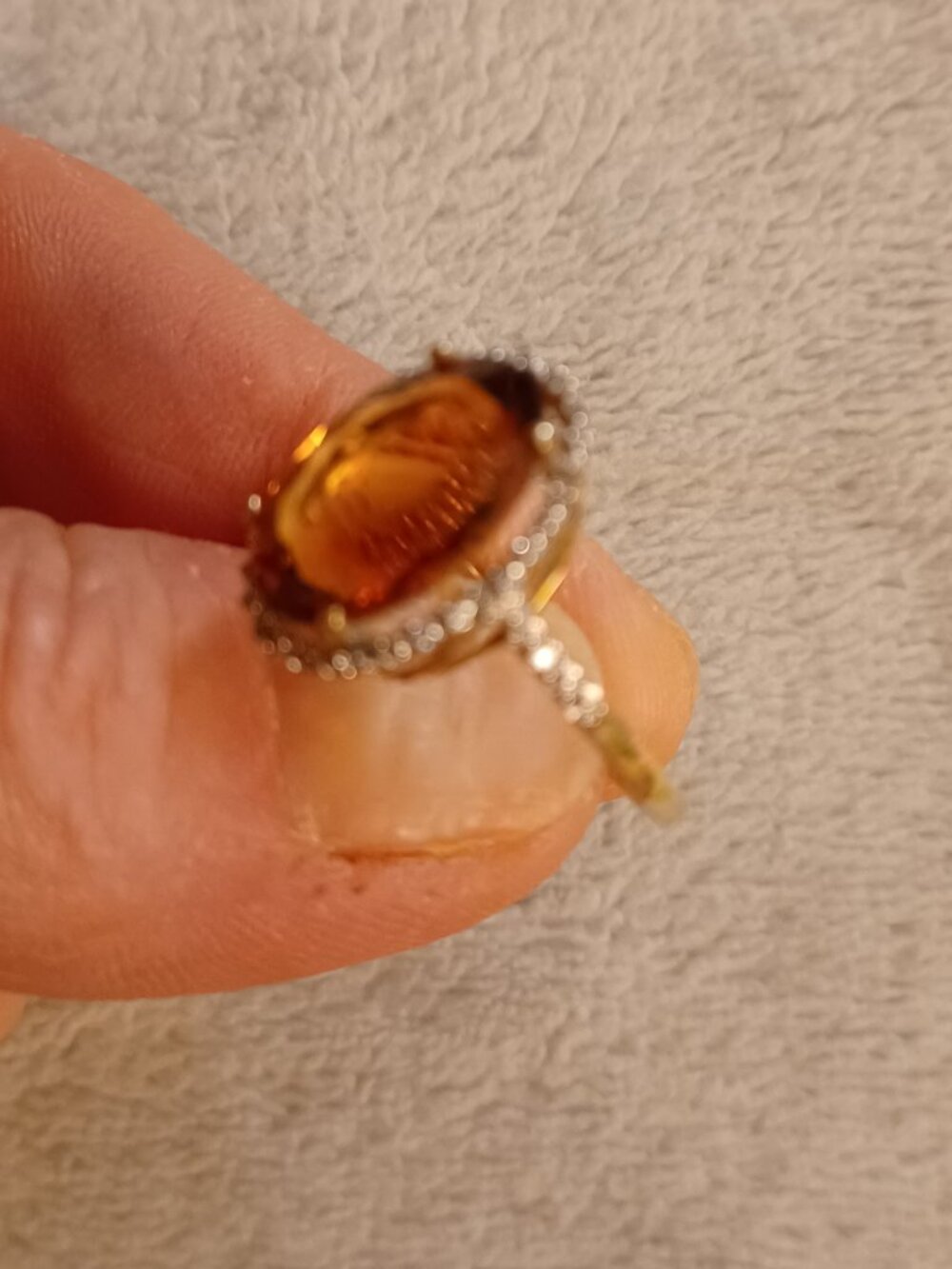 10k YG RJW Spinel Topaz Ring - Picture 3 of 9